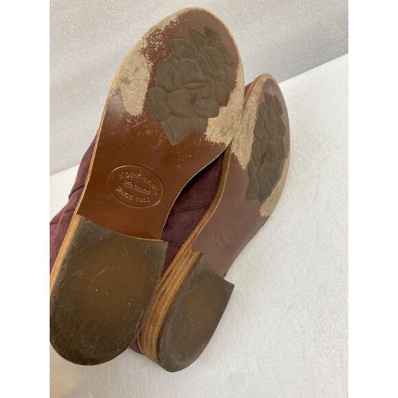 Kork Ease Giba Leather Suede Ankle Boots Womens size 11 Maroon‎ Zip Classic Fall - Picture 4 of 12